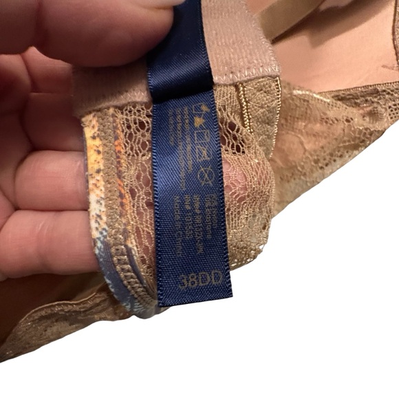 RACHEL Rachel Roy Curvy Collection Multicolor Patterned Bra Size 38DD - Picture 7 of 7